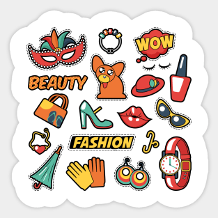 Fashion girl beauty contest stickers Sticker